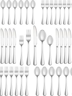 50 Piece Silverware Set Service for 10,Premium Stainless Steel Flatware Set,Mirror Polished Cutlery Utensil Set,Durable Home Kitchen Eating Tableware Set,Include Fork Knife Spoon Set,Dishwasher Safe
